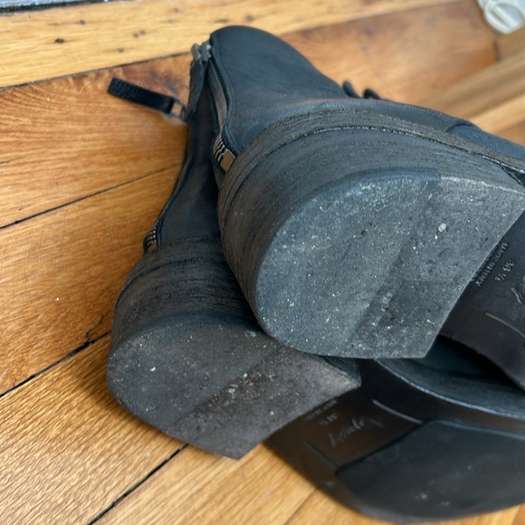 Marsell Leather Lace Up Zip Back Boots, black, size 36.5, EUC - Picture 8 of 10